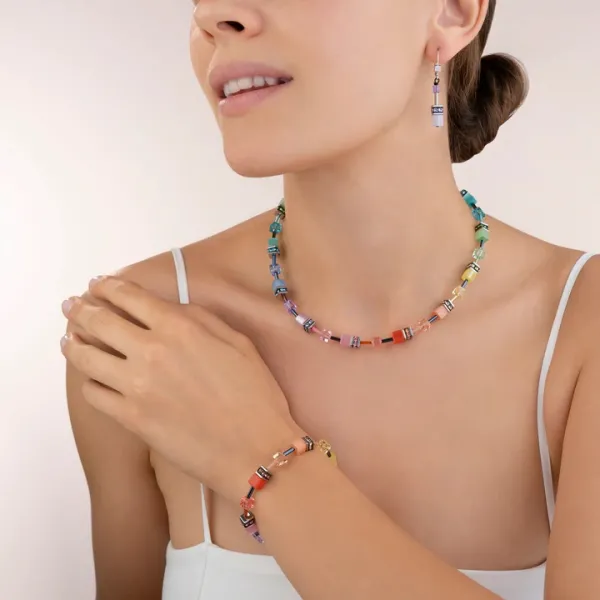 COEUR DE LION Σκουλαρίκια GeoCUBE® Πολύχρωμα μαλακά 2838201542
