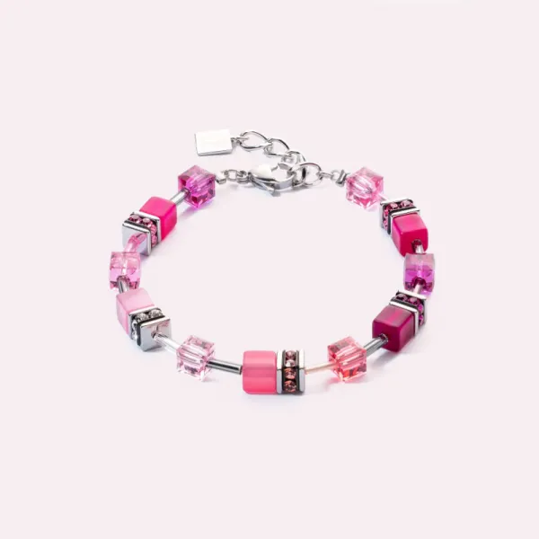 COEUR DE LION Εμβληματικό βραχιόλι GeoCUBE® Viva Magenta 2838300422