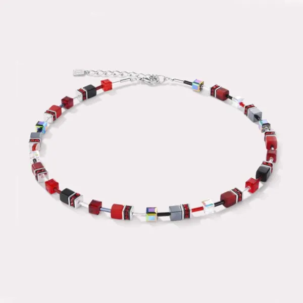 COEUR DE LION GeoCUBE® Κολιέ κόκκινο-αιματίτης 4014100312