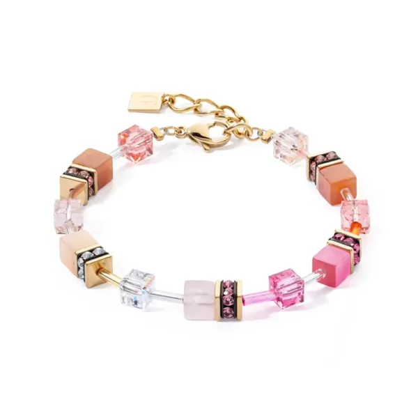 COEUR DE LION GeoCUBE® Βραχιόλι Iconic Precious σε ροζ-πορτοκαλί χρώμα 4905301902