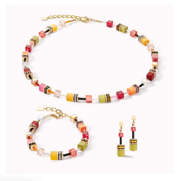 Coeur De Lion Κολιέ GeoCUBE® Εικονικό πολύχρωμο ινδικό καλοκαιρινό 2838101585