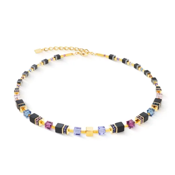 Coeur De Lion GeoCUBE® Κολιέ Μωβ Μαύρο 3043101308