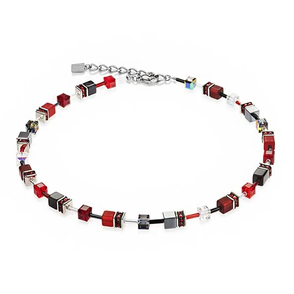 Coeur de lion Κολιέ GeoCUBE® Μαύρο Με Γκρι 4018100312