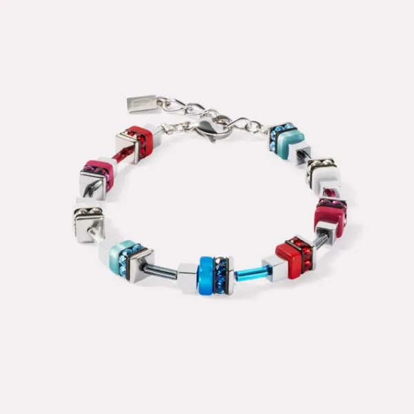 Coeur De Lion Βραχιόλι Modern Future Cube μπλε-κόκκινο 4413100703
