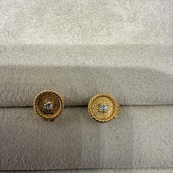 THESPIS gold Byzantine earrings