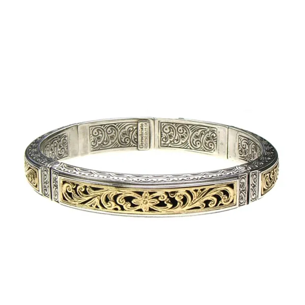 Gerochristo Βραχιόλι Garden Shadows από χρυσό 18 καρατίων και ασήμι 6052