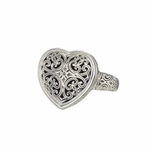 Gerochristo Δαχτυλίδι μεσογειακής καρδιάς σε ασήμι 20234