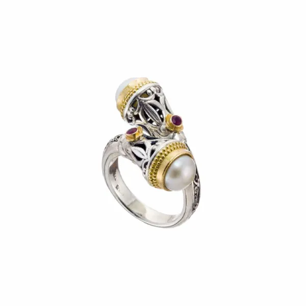 Gerochristo Santorini Ring in 18K Gold and Sterling Silver 2961
