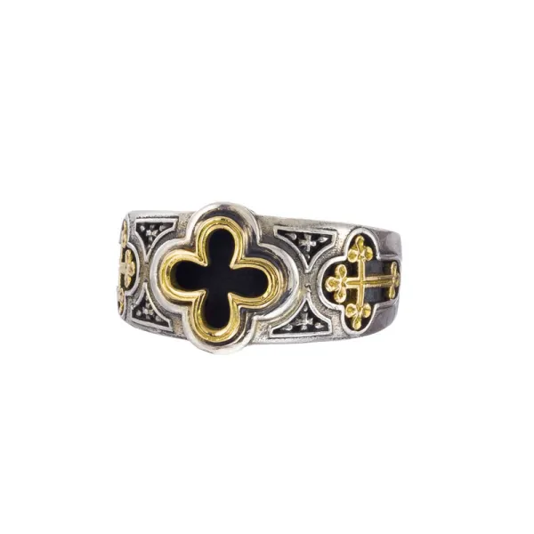 Gerochristo Odysseus Ring in 18K Gold and Sterling Silver 2974