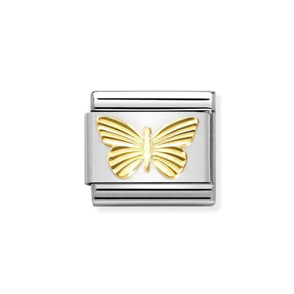 Nomination Κλασικό Unisex σχέδιο με κούμπωμα και χαραγμένη πεταλούδα 030149/45