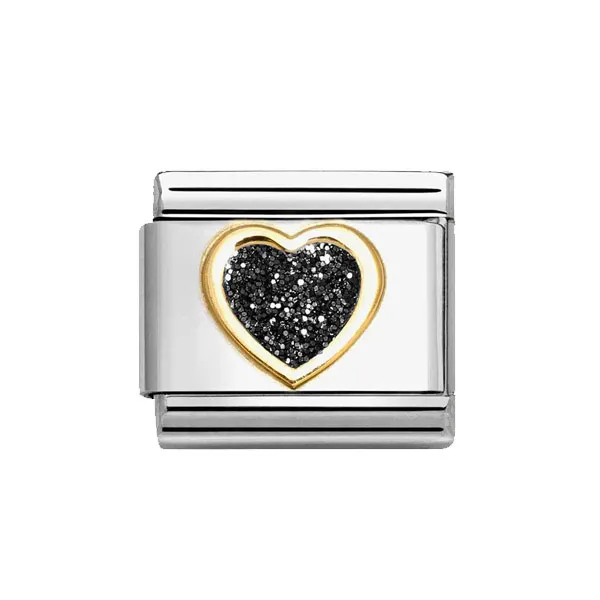 Nomination Σύνδεσμος Καρδιά Μαύρη Γκλίτερ 030220/10