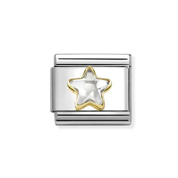 Nomination Σύνδεσμος Κλασικός Unisex ζιργκόν με Λευκό Αστέρι 030614/010