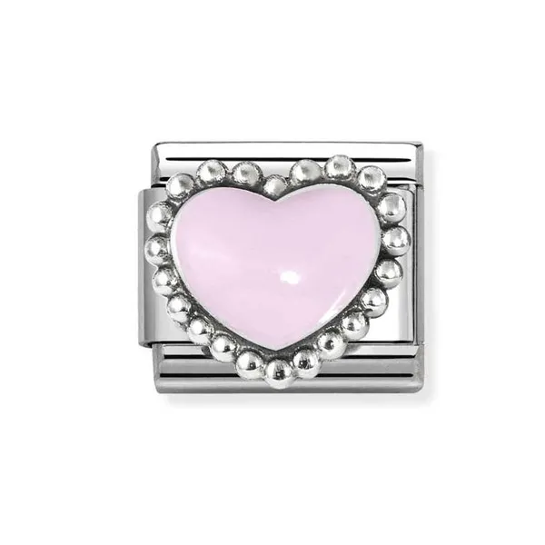 Nomination Σύνδεσμος Unisex σε Παστέλ Ροζ Καρδιά 330204/33