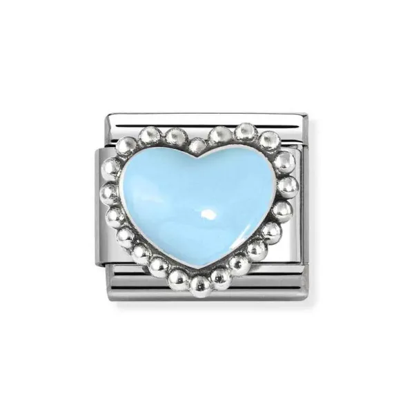 Nomination Σύνδεσμος Unisex σε Παστέλ Μπλε Καρδιά 330204/34