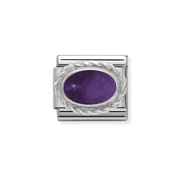 Nomination Composable Κλασικός Σύνδεσμος Αμέθυστος Οβάλ 330504/06