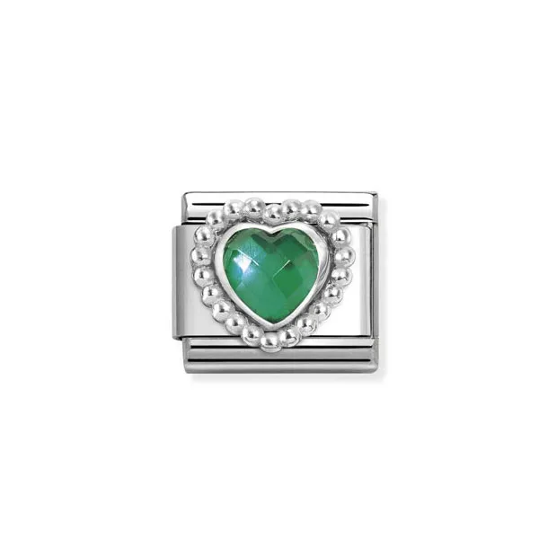 Nomination Composable Κλασικός Σύνδεσμος Καρδιά Πράσινη 330605/004