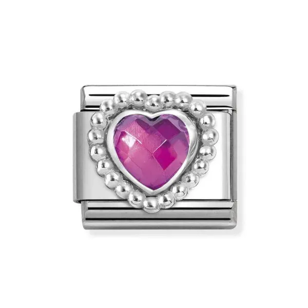 Nomination Κλασικός Σύνδεσμος Φούξια Καρδιά 330606/030