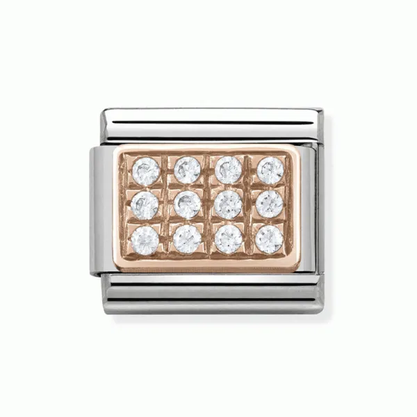 Nomination Συνθέσιμο Κλασικό Ροζ Χρυσό 9Κ με Ζιργκόν 43030101