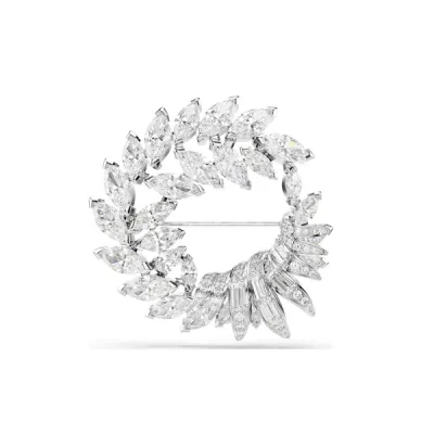 Swarovski Καρφίτσα Mesmera Κοπή Marquise, Λευκή, Επιμετάλλωση ροδίου 5754566