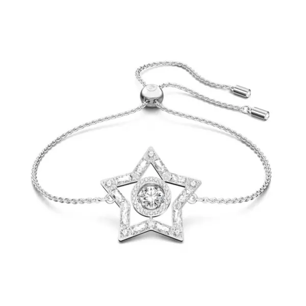 Βραχιόλι Swarovski Stella μικτές κοψίματα Αστέρι Λευκό Ρόδιο 5617881