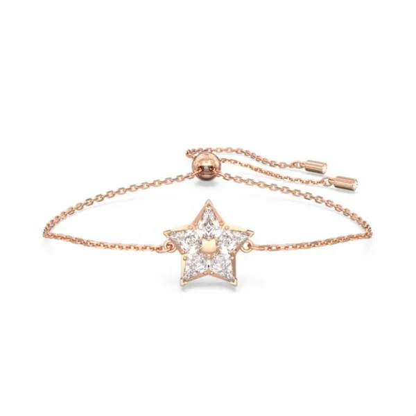Swarovski Βραχιόλι Στέλλα Κόψιμο χαρταετού Αστέρι Λευκό Επιχρυσωμένο σε ροζ χρυσό 5645460