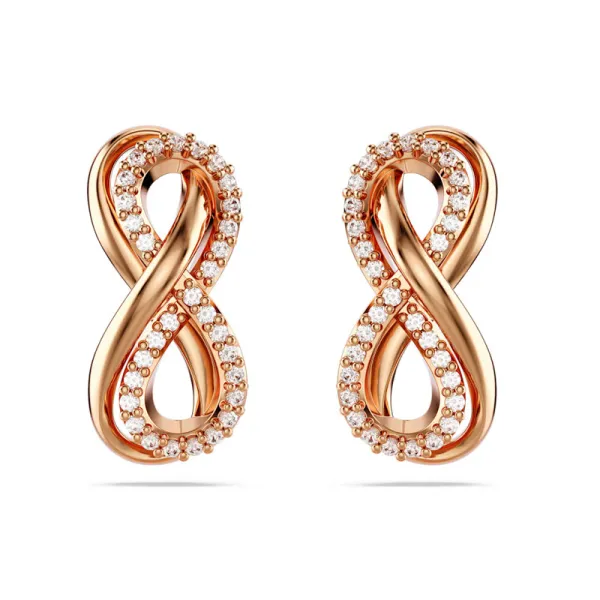 Swarovski καρφωτά σκουλαρίκια, Λευκό, ροζ επιχρυσωμένο 5684085