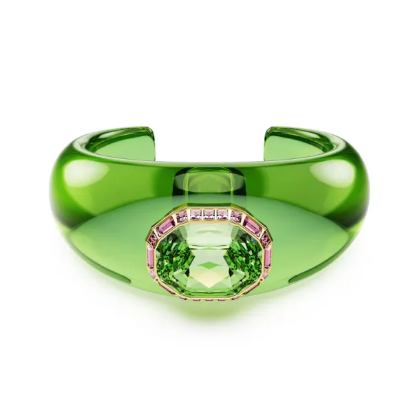 Swarovski Χειροπέδα Dulcis Οκταγωνική κοπή, Pavé, Πράσινο, Επιμετάλλωση σε χρυσαφί τόνο 5714381