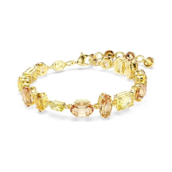 Swarovski Βραχιόλι Gema Μείξη κοπών, Κίτρινο, Επιμετάλλωση σε χρυσαφί τόνο 5718072