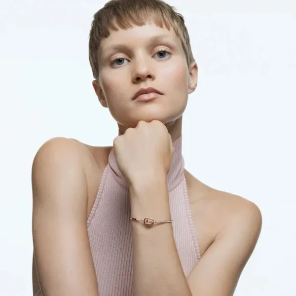 SWAROVSKI Βραχιόλι Sparkling Dance Κόκκινο, Rose gold-tone plated 5620553