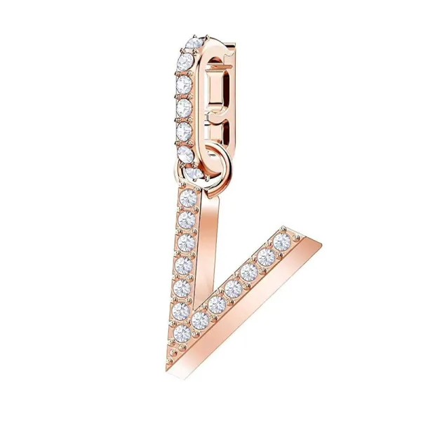 Swarovski Γούρι V Ροζ-Χρυσό 5437610