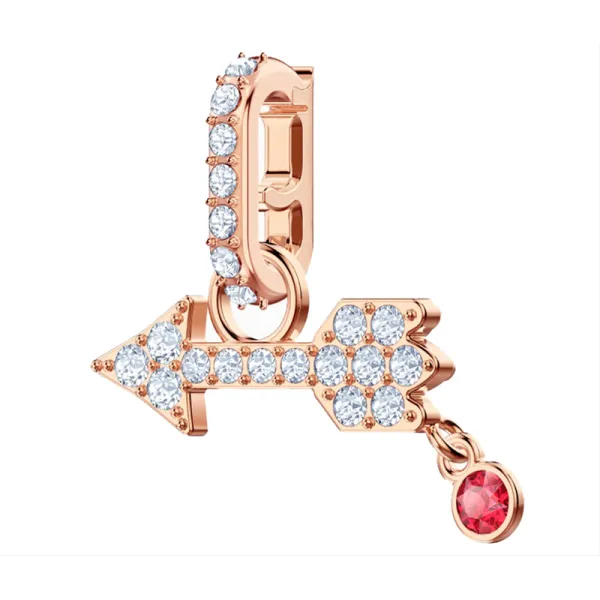 Swarovski Γούρι τόξο Λευκό, ροζ επιχρυσωμένο 5441402