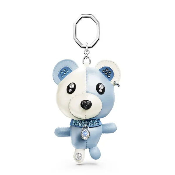 Swarovski Γούρι τσάντας Teddy Αρκούδα, Μπλε, Επιμετάλλωση ροδίου 5733771