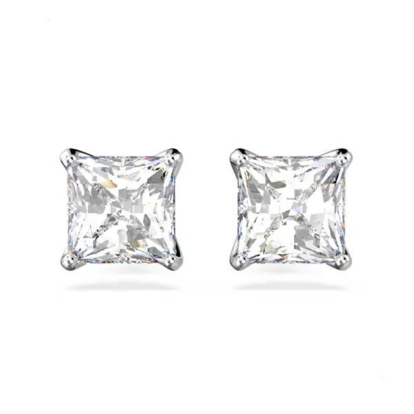 Swarovski Σκουλαρίκια προσελκύστε καρφιά Τετράγωνο κόψιμο Λευκό Ρόδιο 5430365
