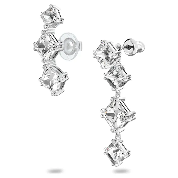 SWAROVSKI Millenia bracelet-earring White, Rhodium plated