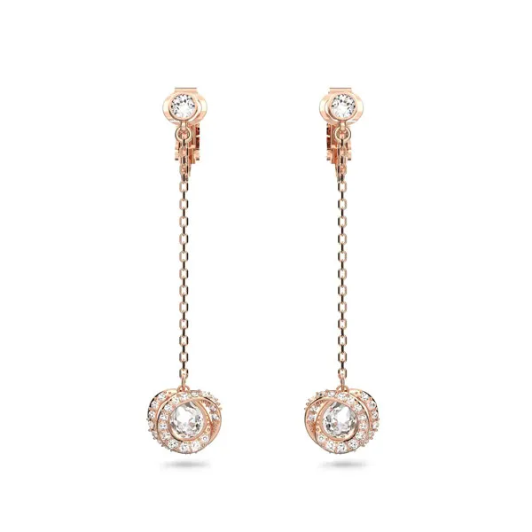 SWAROVSKI Σκουλαρίκια Pave Μακριά Ροζε 5636508