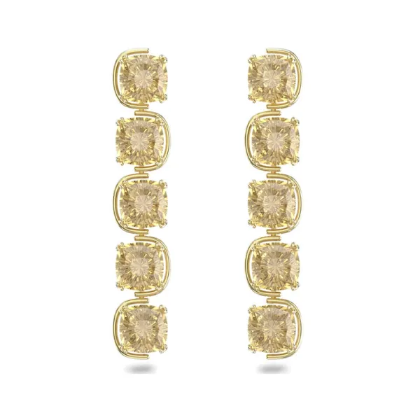 Swarovski Σκουλαρίκια Σταγόνα αρμονίας Μαξιλάρι κρύσταλλα χρυσός τόνος Επίχρυσος τόνος 5640043