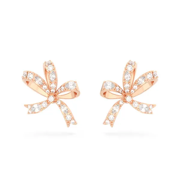 SWAROVSKI Σκουλαρίκια με καραφάκι Volta Φιόγκος Mικρά Λευκές Πέτρες 5647572