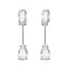 Swarovski Μεσμέρα σκουλαρίκια μπαρ Μικτά κοψίματα, Λευκό, Ρόδιο 5661682