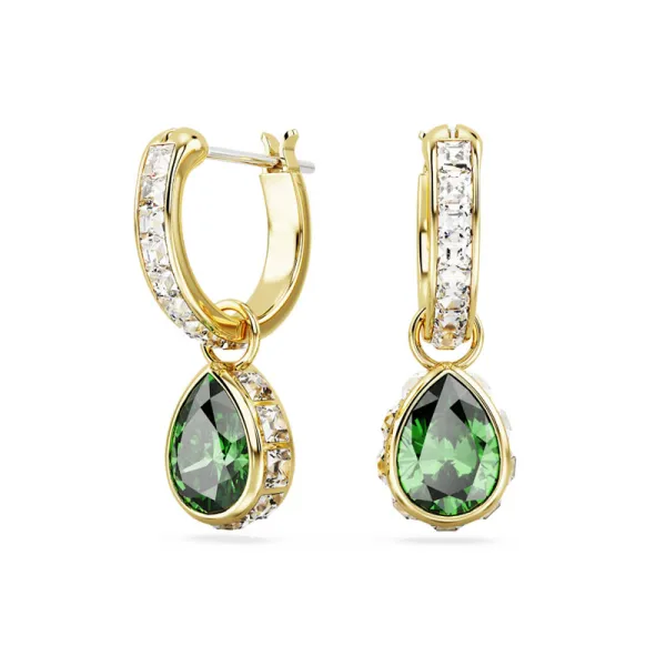 Σκουλαρίκια Swarovski Stilla Αχλάδι, Πράσινο, επιχρυσωμένο 5662922
