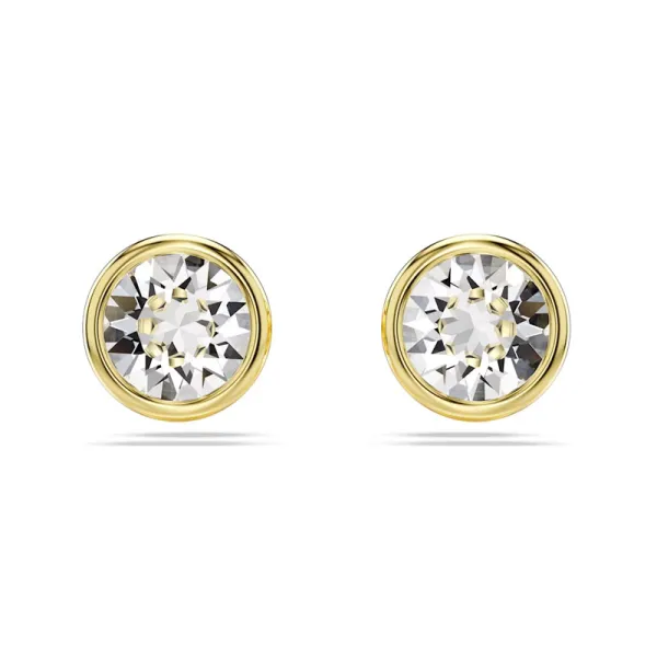 Swarovski Σκουλαρίκια καρφωτά Imber Στρογγυλή κοπή, Λευκό, επίχρυσο 5681552