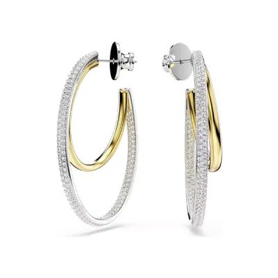 Swarovski Σκουλαρίκια Κρίκοι Λευκά Φινίρισμα από διάφορα μέταλλα 5702400