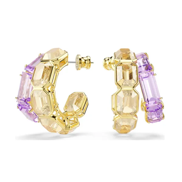 Swarovski Κρίκοι Millenia Μείξη κοπών, Πολύχρωμα, Επιμετάλλωση σε χρυσαφί τόνο 5725757