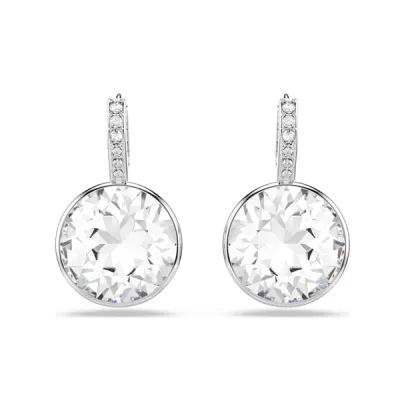 Swarovski Σκουλαρίκια-σταγόνα Millenia Στρογγυλή κοπή, Λευκά, Επιροδιωμένο 5731149