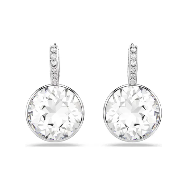 Swarovski Σκουλαρίκια-σταγόνα Millenia Στρογγυλή κοπή, Λευκά, Επιροδιωμένο 5731149