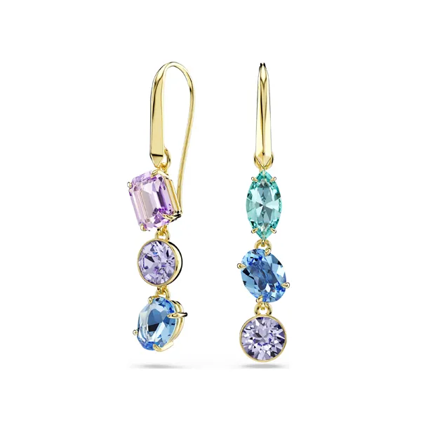 SWAROVSKI Gema Σκουλαρίκια Πολύχρωμα, Μίξη Κοπών, Επιμετάλλωση σε Χρυσό Τόνο 5747917