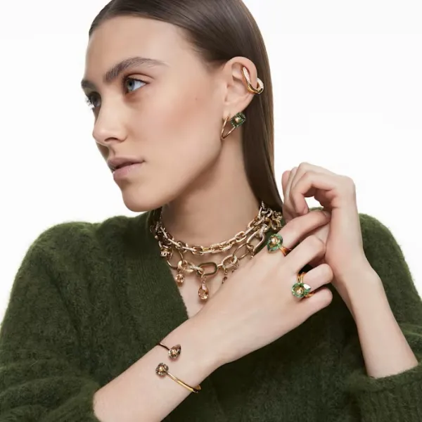 Swarovski Μανσέτα αυτιού Dexera Λευκό, επίχρυσο 5615734