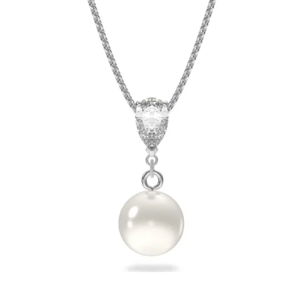 Swarovski Treasure Κολιέ Λευκό Επιροδιωμένο 5559409