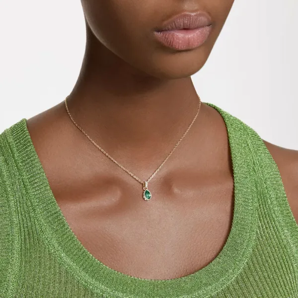 SWAROVSKI Στίλλα μενταγιόν Αχλάδι, πράσινο, επιχρυσωμένο 5648751