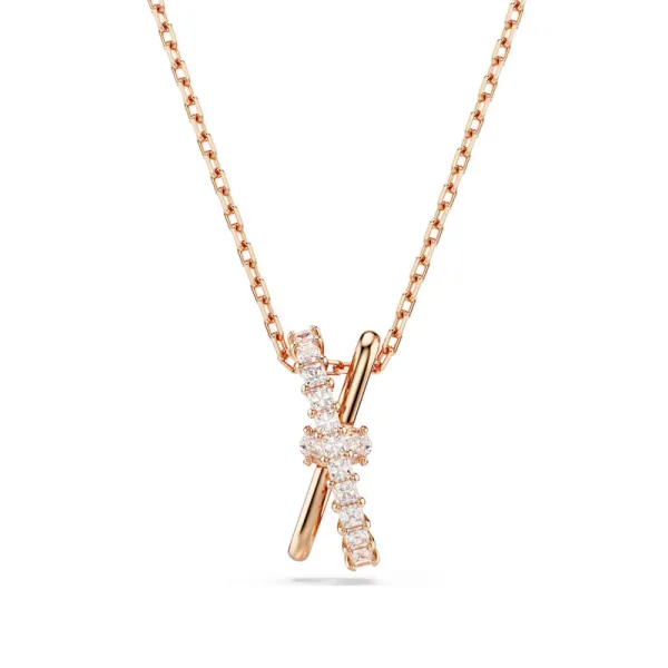 Swarovski Μενταγιόν Hyperbola Λευκό, Επιμετάλλωση σε ροζ χρυσαφί τόνο 5689788