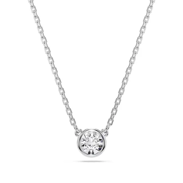 Swarovski Μενταγιόν Imber Στρογγυλή κοπή, Λευκό, Επιμετάλλωση ροδίου 5696039